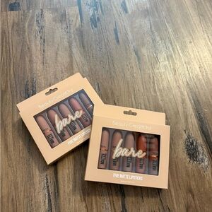 Beauty Creations Bare Matte Lipstick Set - Nude and Brown Shades